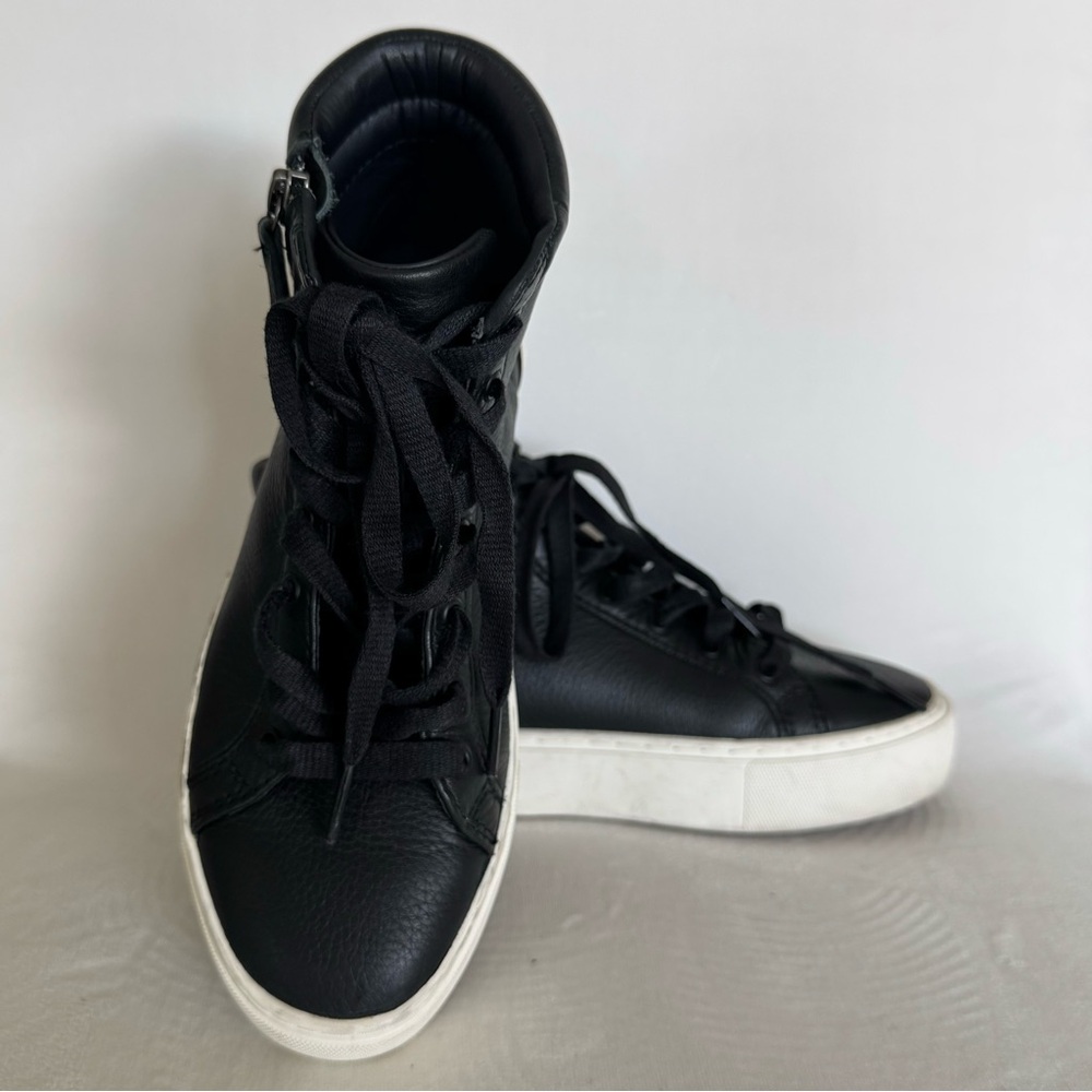 UGG Women's Olli Black Leather High Top Sneaker. Size 5.5